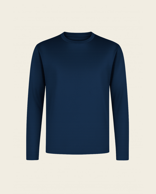Navy Blue Lace Side T-Shirt
